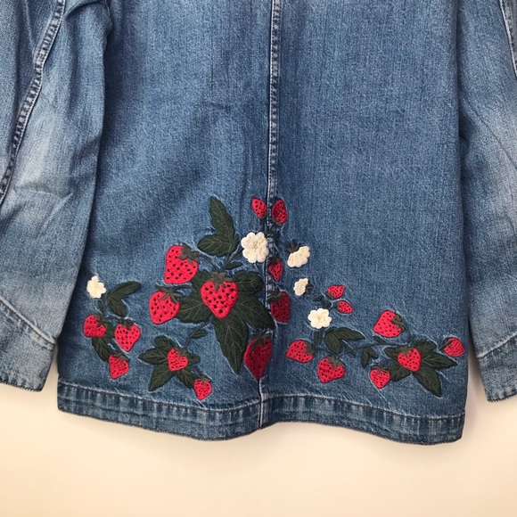 NWT Madewell Strawberry Embroidered Workwear Denim - Picture 8 of 8